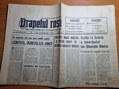 drapelul rosu 2 septembrie 1966-art. mina ocna de fier,concursul folcloric foto