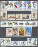 1992 - Romania, AN Complet = 75 Timbre + 5 colite, Nestampilat