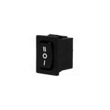 Intrerupator CR 19.2x13mm 3A 250Vac negru ON-OFF-ON I-0-II