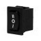 Intrerupator CR 19.2x13mm 3A 250Vac negru ON-OFF-ON I-0-II