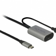Cablu prelungitor USB 3.1-C Gen 1 activ 5m T-M Negru, Delock 85392