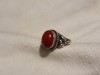 Argint INEL cu CORAL TRIBAL etnic AFGHAN vintage VECHI de efect UNIC splendid