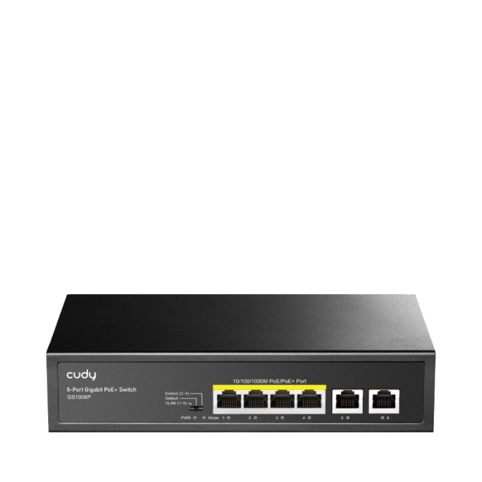 CUDY 6-Port Gigabit PoE+ Switch 65W