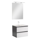 Mobilier complet de baie Vario Forte 60 antracit-alb
