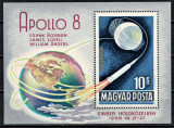 UNGARIA 1969 - Cosmonautica, Apollo 8 / bloc MNH, Nestampilat