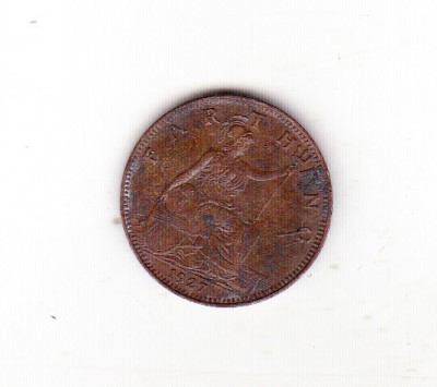 bnk mnd Marea Britanie Anglia farthing 1927 foto