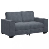 Cumpara ieftin Canapea cu 2 locuri, gri inchis, 120 cm, catifea