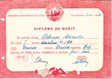 QW13 11 - 1951 - diploma - clasa 1 - Scoala elementara nr 1 fete - Craiova