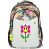 Ghiozdan Pixie, 49 cm, Multicolor, Cu Panou Silicon, Penar Inclus, Pentru Elevi