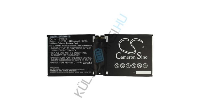 &Icirc;nlocuire baterie tabletă VHBW pentru Microsoft P21G2B - 4200 mAh 7,4 V Li-polimer