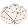 Exclusiv EMERALD covor 1013 cerc - glamour, stilat, geometric cremă / aur, cerc 120 cm