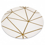 Exclusiv EMERALD covor 1013 cerc - glamour, stilat, geometric cremă / aur, cerc 200 cm