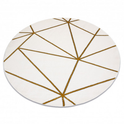 Exclusiv EMERALD covor 1013 cerc - glamour, stilat, geometric cremă / aur, cerc 120 cm foto