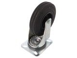Roata de transport ELESA+GANTER 125mm, 86kg, PLACA MONTARE, Guma/Tehnopolimer PP, Latime 37.5mm