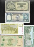 Set 5 bancnote de prin lume adunate (cele din imagini) #439, Europa