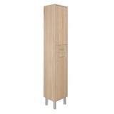 Dulap Baie Inalt Nerva 35 Stejar Sonoma, 35x190x30 cm, 2 Usi, 2 Sertare, PAL, Corp Baie