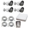 Sistem Supraveghere IP Complet UNV cu 4 Camere IP 4MP ColorHunter, Dual Light, Audio Bidirectional, PoE, NVR 4 Canale + 4 porturi Long PoE, HDD 1TB Sa, Uniview