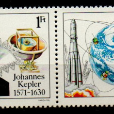 UNGARIA 1980, Aniversari - Johannes Kepler, serie neuzata, MNH