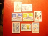 8 Timbre CHILE nestampilate ,serie1val. sau deparaiate : ONU , UPU , Armata 1972