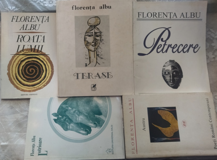 FLORENTA ALBU: POEZIE - LOT 5 VOLUME DE VERSURI (1977-1999)