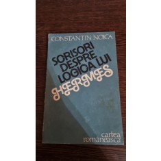SCRISORI DESPRE LOGICA LUI HERMES , Constantin Noica , 1986