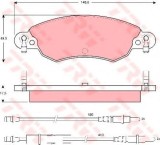 Set placute frana,frana disc CITROEN C5 I (DC) (2001 - 2004) TRW GDB1447