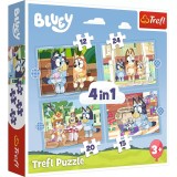 Puzzle Trefl 4in1 Bluey Si Lumea Ei