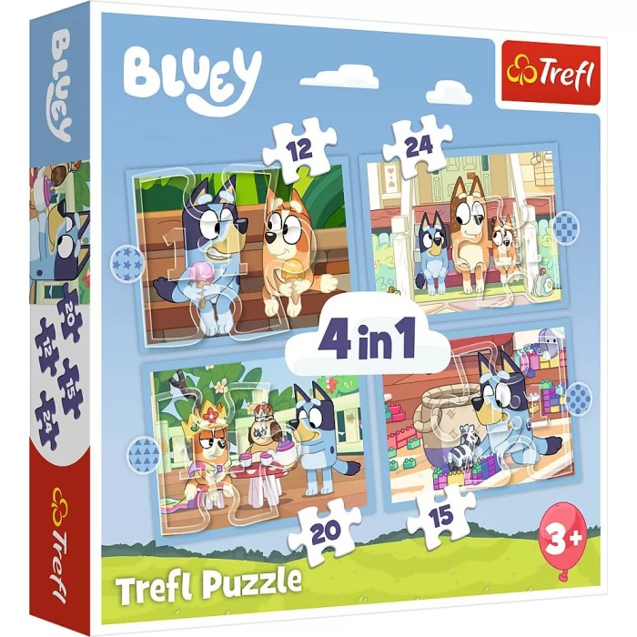 Puzzle Trefl 4in1 Bluey Si Lumea Ei