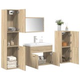 vidaXL Set mobilier de baie, 5 piese, stejar sonoma, lemn prelucrat 3325021