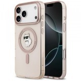 Husa MagSafe pentru Apple iPhone 17 Pro Max, Karl Lagerfeld, IML Choupette, Roz