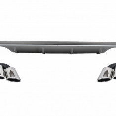 Difuzor Bara Spate cu Ornamente toba AUDI A3 8V Sedan (2012-2015) S3 Design pentru Bara spate standard Performance AutoTuning