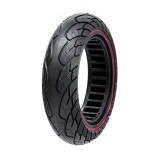 Cauciuc solid 10x2.5-6.1/B44, pentru trotineta electrică, negru cu linie roșie | Motorevolution