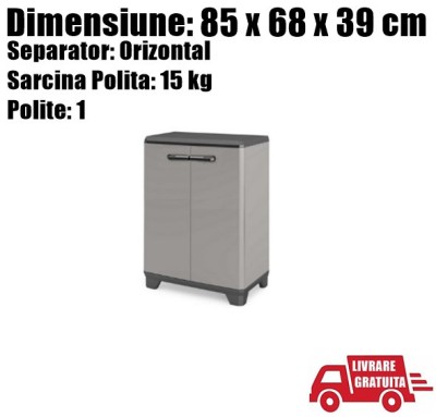 Dulap Vestiar Cabinet Depozitare Organizator Plastic Usi Demontabil 85 B foto