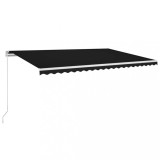 Cumpara ieftin Copertina retractabila manual cu LED, antracit, 500x300 cm
