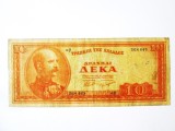 Rara! Grecia 10 Drahme 1954 regele George I la jumatate din pret