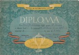 A4065N Diplomă sportivă, atletism, 1961, Turnu Severin