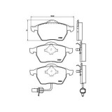 Placute frana Ford Galaxy I (Wgr) 03.95-05.06, Galaxy Mk I Van (Wgr) 03.95-05.06; Seat Alhambra (7v8 7v9) 04.96-03.10, Alhambra Van (7v8 7v9) 03.96-0, BREMBO