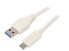 Cablu USB 3.0 A la USB C 1m Alb PVC, Gembird