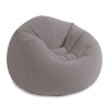 Fotoliu Gonflabil Intex Gri 114x114x71cm, Vinil Plusat, Max 100kg, Interior/Exterior, Confortabil &amp; Portabil