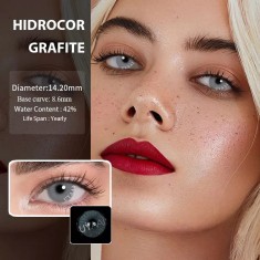 Lentile de contact colorate diverse modele cosplay -Hidrocor Grafite foto