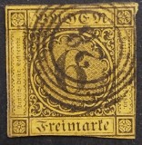 Germania, Baden, 1854, Michel#7.