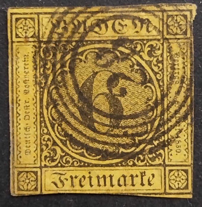 Germania, Baden, 1854, Michel#7.