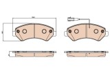Placute frana Fiat Ducato Box 07.06-, Ducato Bus 07.06-, Ducato Flatbed / Chassis 07.06-, montare Fata, incl. contact avertizare uzura; TRW
