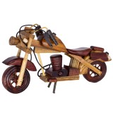 Motocicleta vintage din lemn 26 CM, Macheta