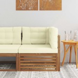 vidaXL Canapea de colț pentru exterior Lemn Solid de Acacia natural 900568