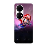Husa compatibila cu Huawei Nova 8i model Mario space diving, Silicon, TPU, Viceversa, Transparent, Carcasa