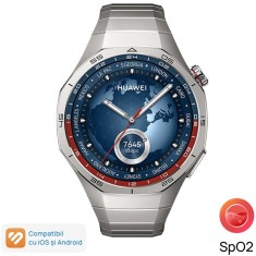 Smartwatch Huawei Watch GT 5 Pro, 46MM, Titanium Case, Titanium Strap
