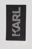 Karl Lagerfeld fular K/ESSENTIAL culoarea negru, A3W33047