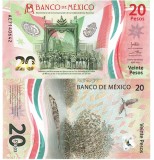 Mexic 20 Pesos Comemorativa 2021 Polimer Seria AE Semnatura 1 UNC