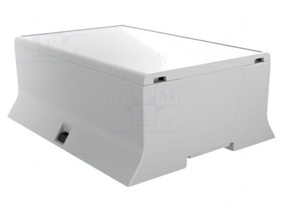 Carcasă pentru șină DIN ABS gri 110x142x53mm foto